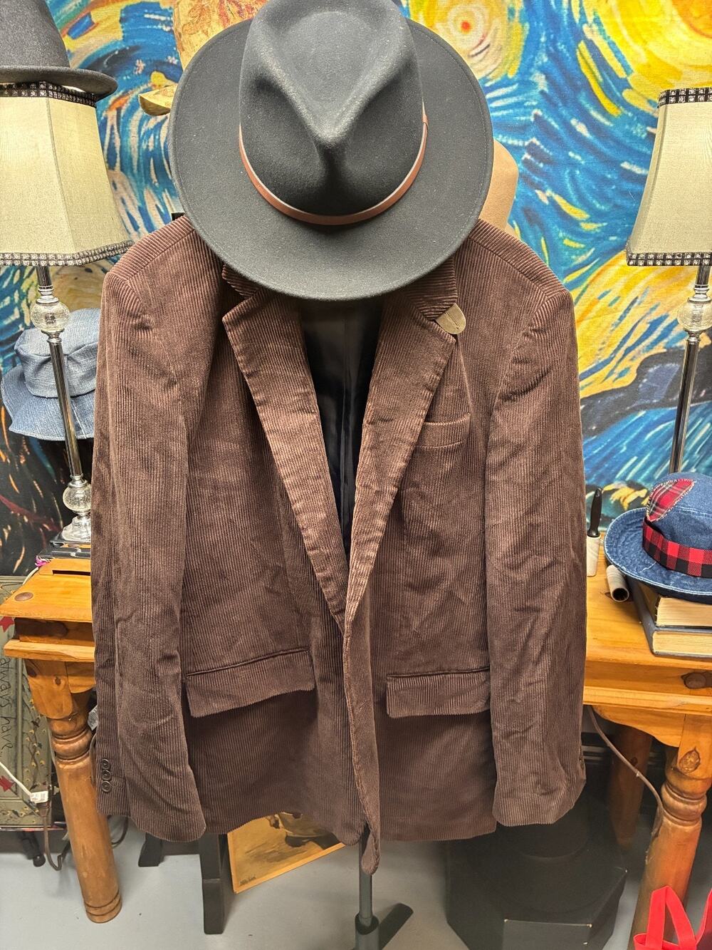 Nautica Men's Brown Corduroy Blazer Jacket XL | Classic Fit | Dark Academia Styl